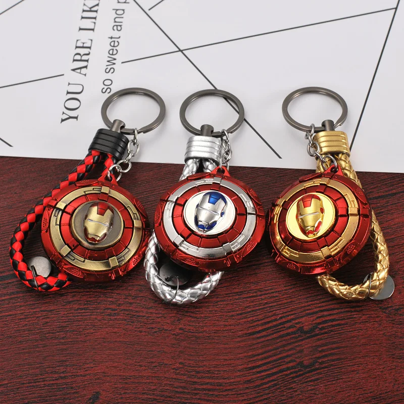 Вращающийся брелок для ключей Капитан Америка Мстители подарки фанатов