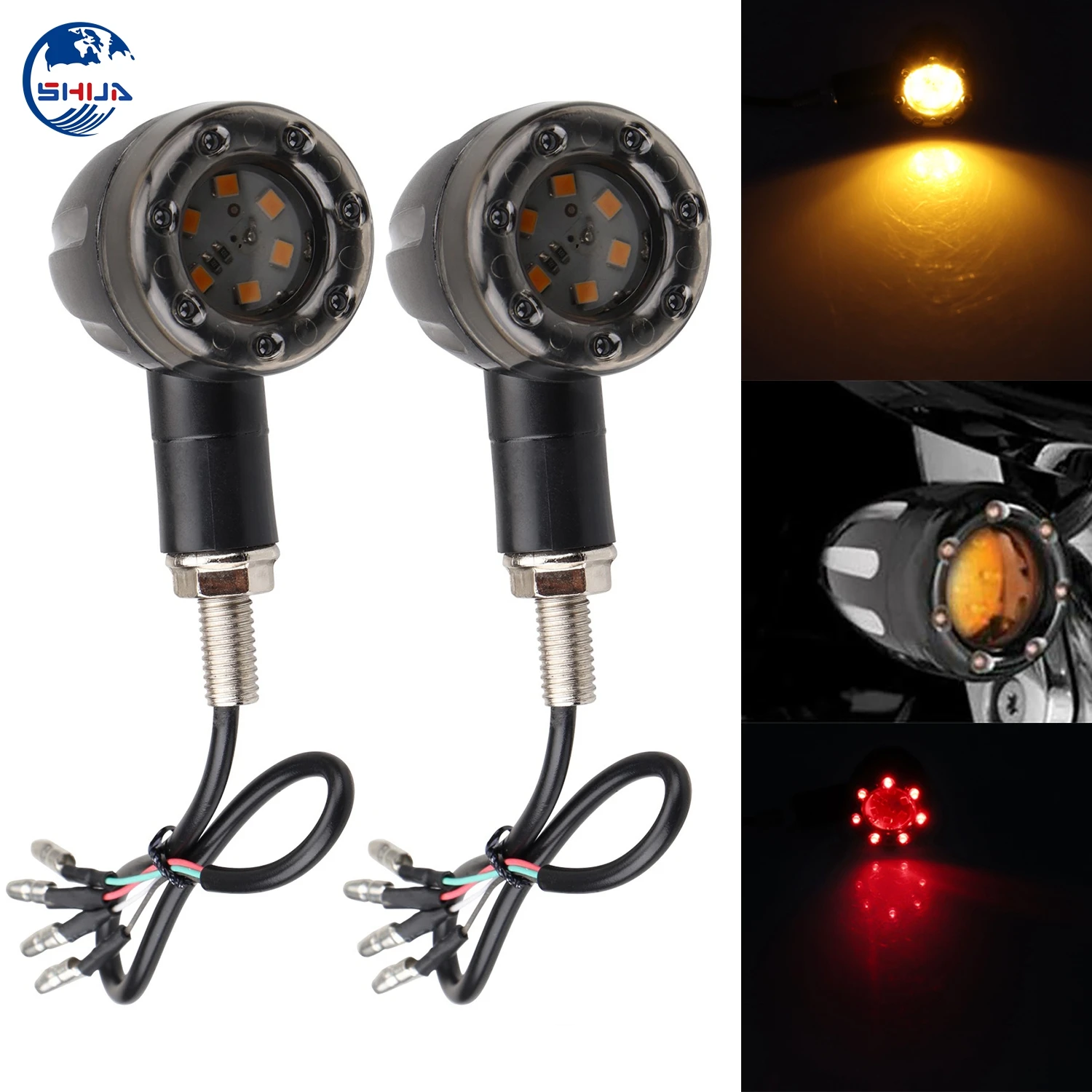 Комплект из 2 предметов в стиле ретро пуля мотоцикл светодиодный указатель