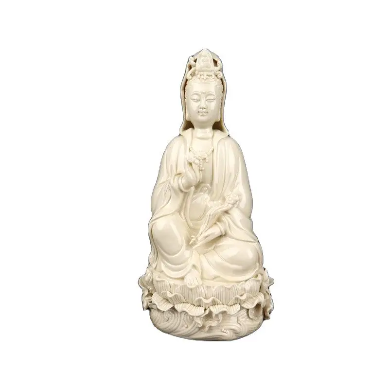 

Китайская старая фарфоровая скульптура Dehua Guanyin из белого фарфора