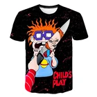 Футболка Чаки, демон смерти, страшные злые, хип-хоп, сатанизм, мрачный жнец, футболка Supernatura для мальчиковдевочек, американская история ужасов