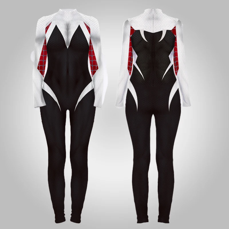 Костюм для косплея Гвен из аниме Удивительный Человек паук костюм спандекса