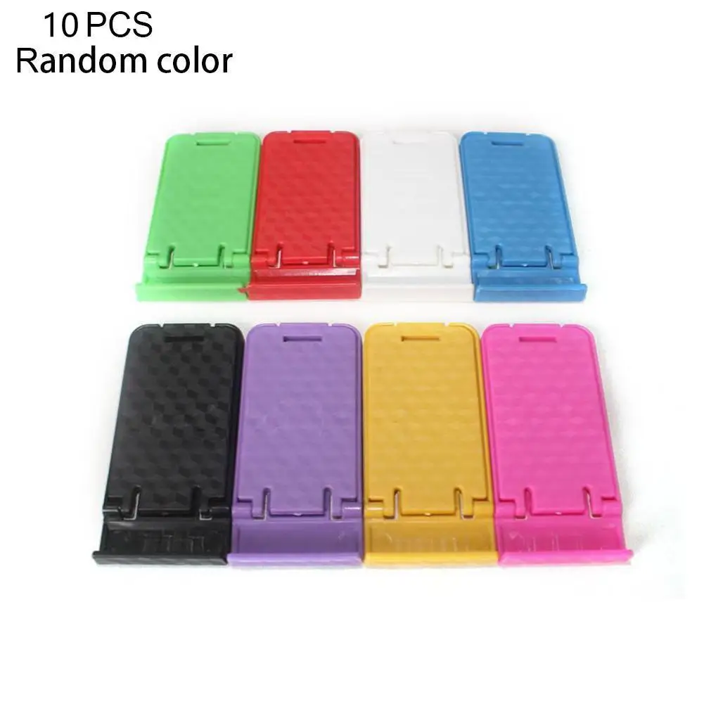 

10pcs Foldable Phone Stands Universal Adjustable Mobile Phone Stand Holder Accessories Portable Mini Desktop Stand Random Color