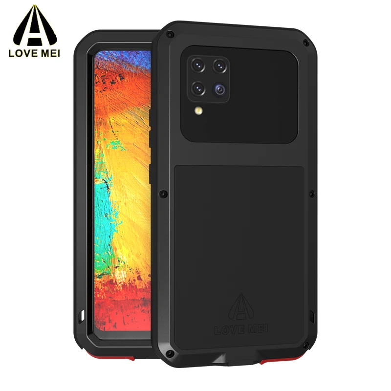 

Мощный для Samsung Galaxy A42 чехол LOVE MEI ударопрочный грязеотталкивающий водонепроницаемый металлический бронированный чехол для телефона с зака...