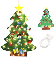 diy felt christmas tree with led light 2022 new year kids gift door wall hanging ornaments christmas decoration for home navidad