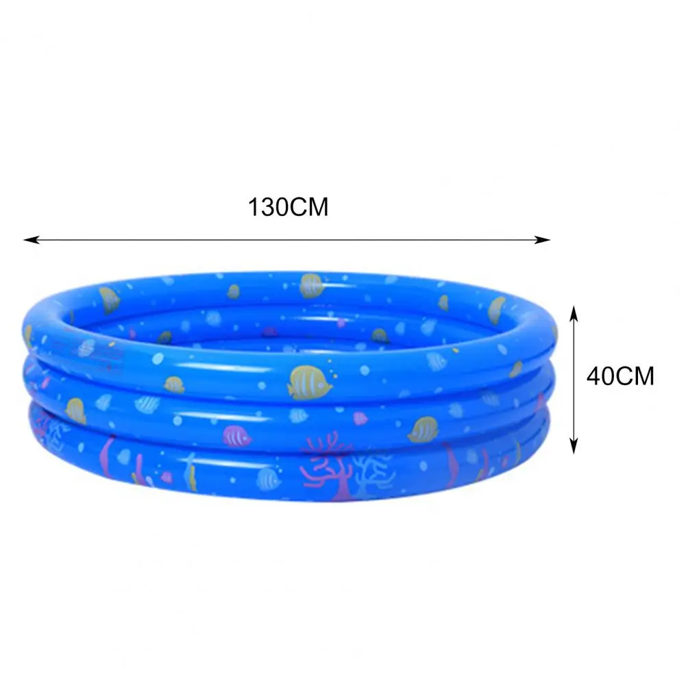 

130cm x 130cm x 40cm Summer Child Thickened Inflatable Round Swimming Pool for Water Party Inflatable PVC Ocean Ball Pool