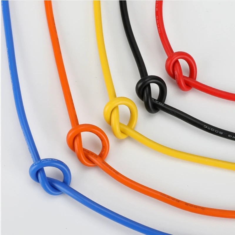 Силиконовый резиновый провод длиной 2/5 м 30/28/26/24/22/20/18/16/14/12 AWG электрон медный