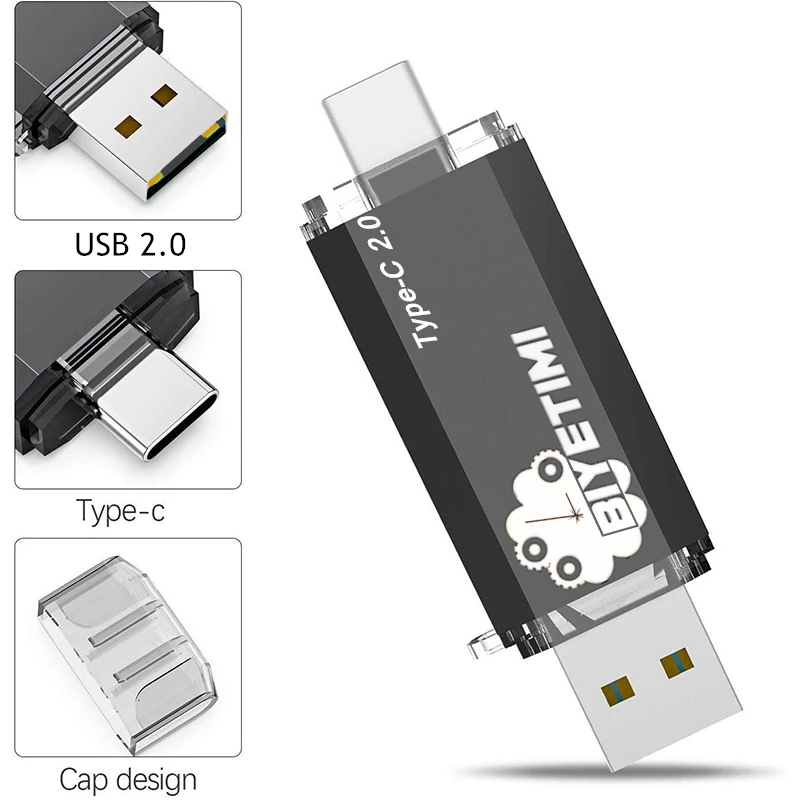 

Biyetimi Usb type c flash drive 32gb pendrive 64gb OTG 128GB USB stick device Flash memory Type-c for PC phone gift
