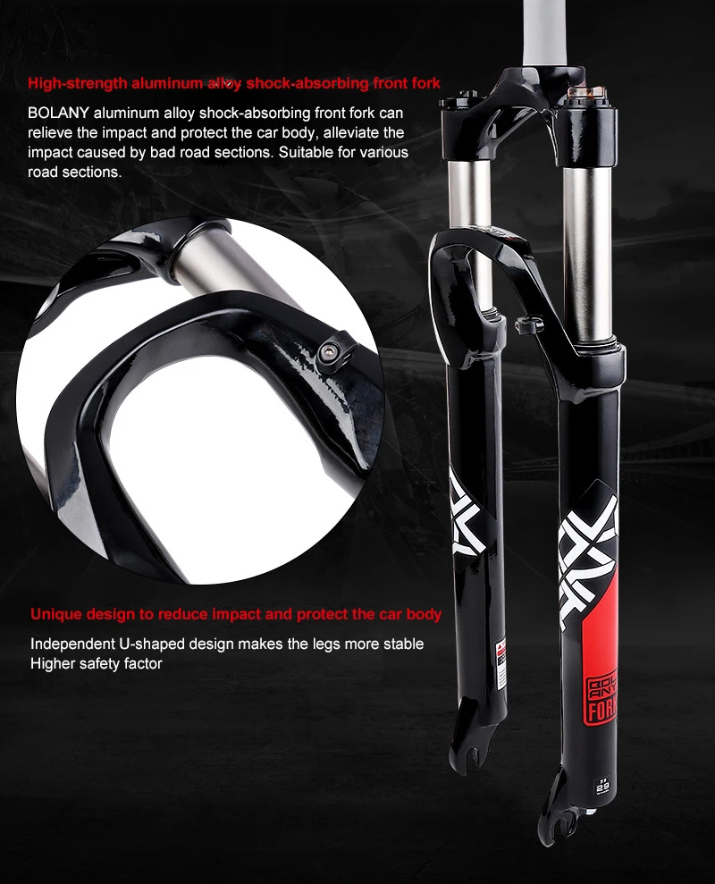 MTB пневматическая подвеска вилка для велосипеда штекер хода 100-120 мм 1720 г 32 26 27 5 29
