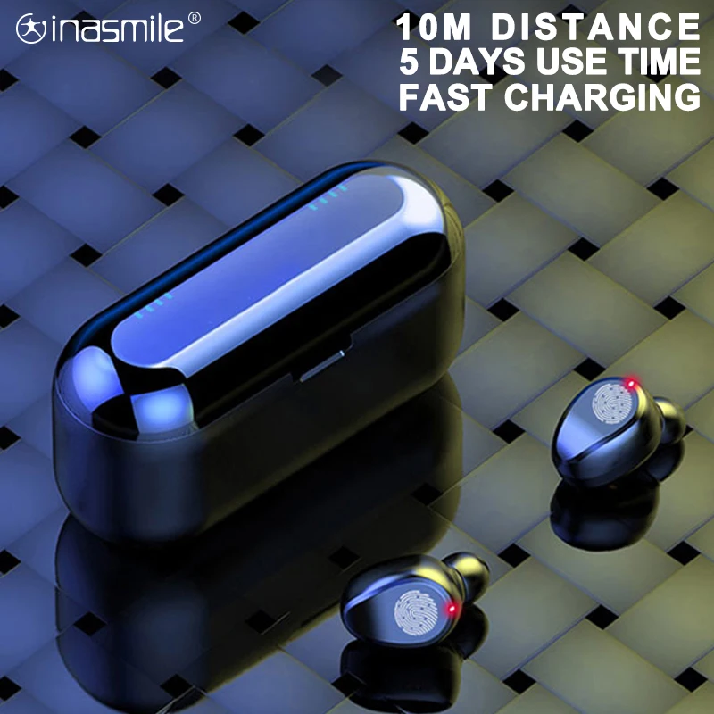 Наушники-вкладыши TWS с F9 Беспроводной наушники 5 0 Bluetooth Наушники Hi-Fi мини для