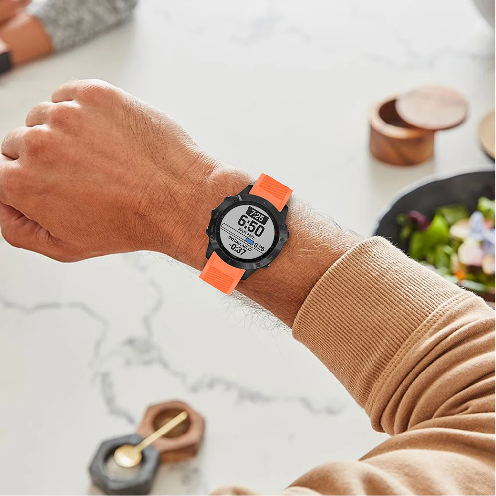 22 мм силиконовый ремешок для Garmin Fenix 6/5/5 Plus Quick Release Band для Garmin Forerunner 935/Instinct/Quatix 5 Smart Watch band