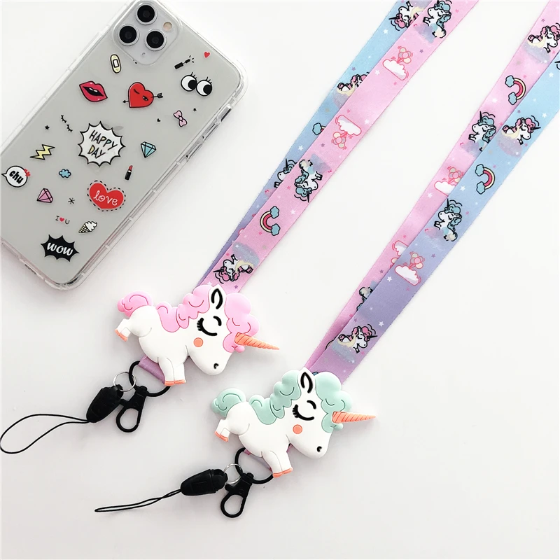 Мультфильм розетка для мобильного телефона lanyard брелок ключей на бретельках со