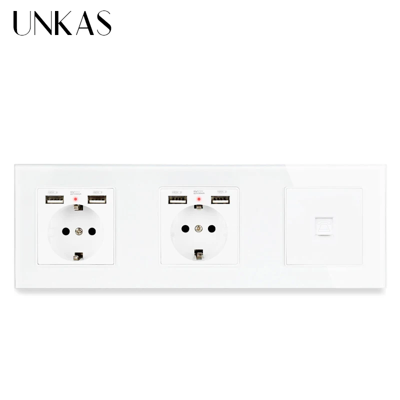 UNKAS Хрустальная панель из закаленного стекла Двойная французская стандартная