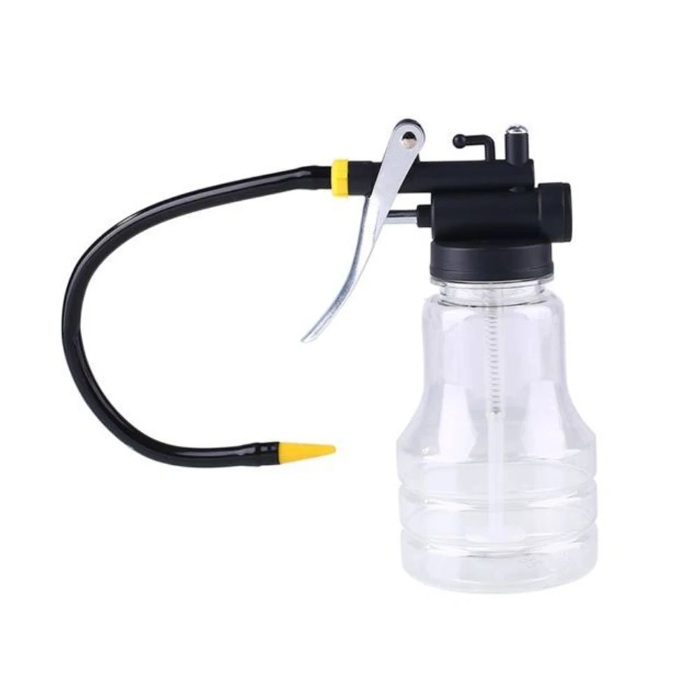 

2022 250ml Transparent Oil Can High Pressure Pump Oiler Lubrication Oil Pot Plastic Machine Grease Gun Extended Hose