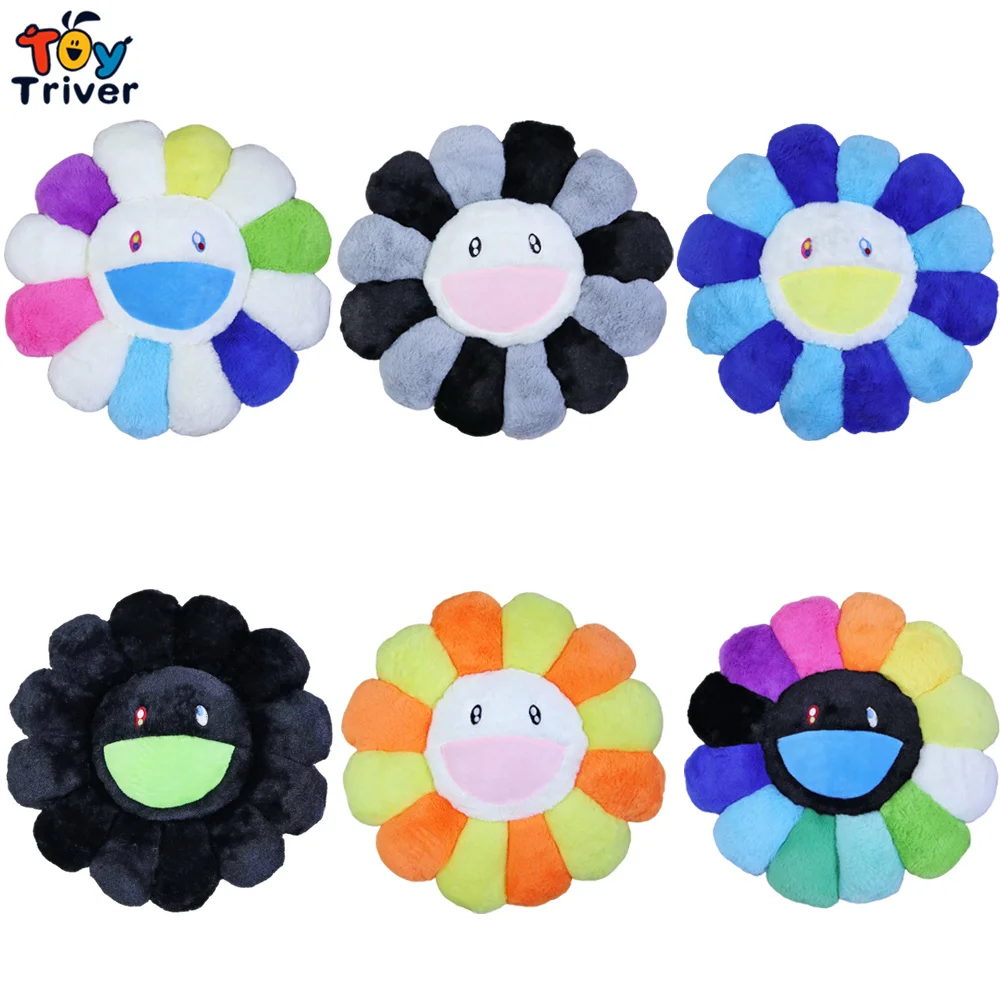 Kawaii улыбка цветочным узором подсолнуха плюшевые игрушки куклы для кошек собак и