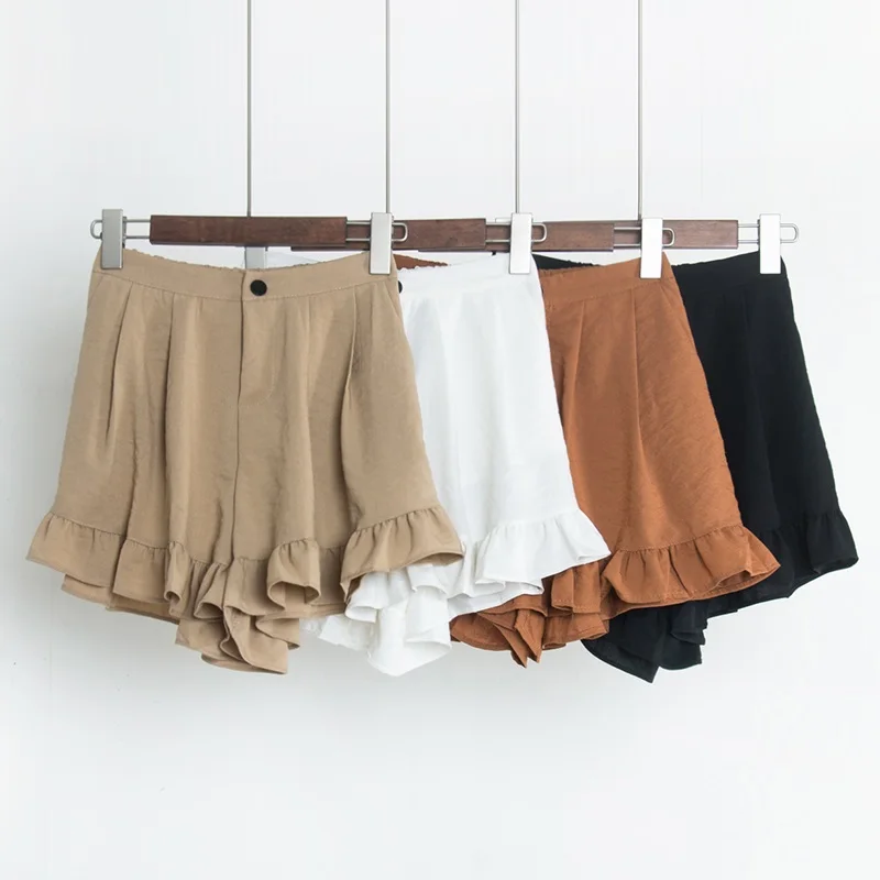 

2021 Women Sweet Spring Summer New Solid High Waist Loose Students Casual Wild Simple Harajuku Female Fashion Korean Shorts