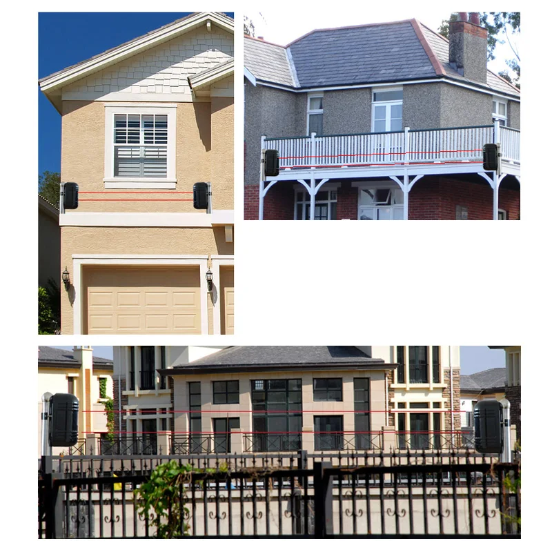 Наружный детектор с 2 лучами 100 м 433 МГц беспроводной водонепроницаемый