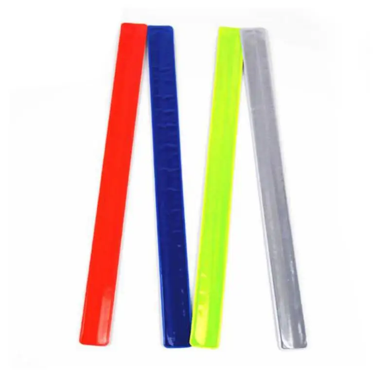

REFLECTIVE HIGH VISIBILITY SNAP BRACELETS ARM LEG BANDS SAFETY REFLECTOR