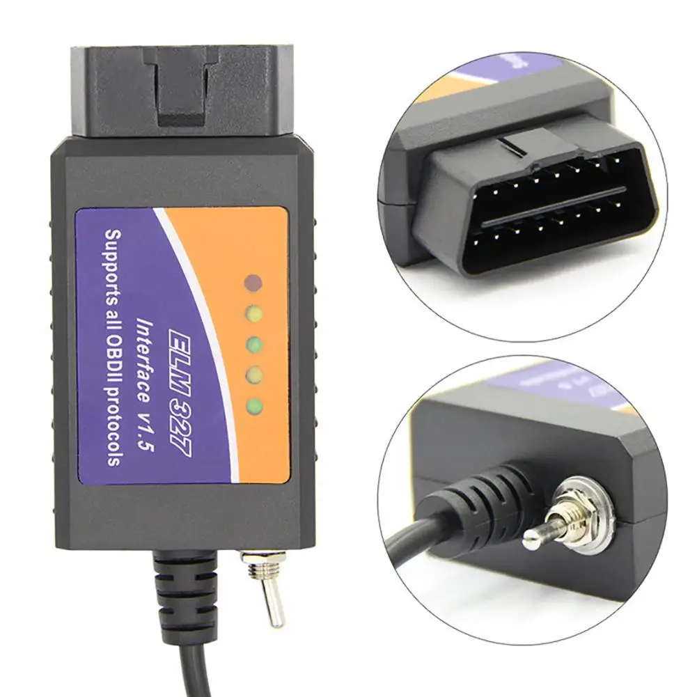 USB сканер OBD2 ELM327 совместимый интерфейс с переключателем для Forscan Focus Mazda Ford |