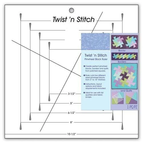

Twist 'n Stitch Pinwheel Block Ruler #JT-775