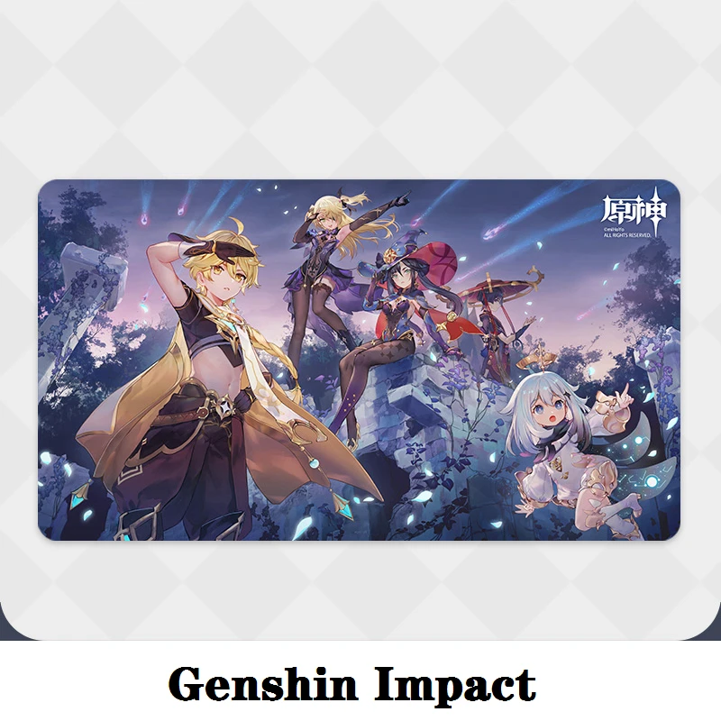 

Genshin Impact Theme Decoration Game Cosplay Harbor Keyboard Mouse Pad Anime Project Zhongli Natural Latex Table Mat 40*70CM
