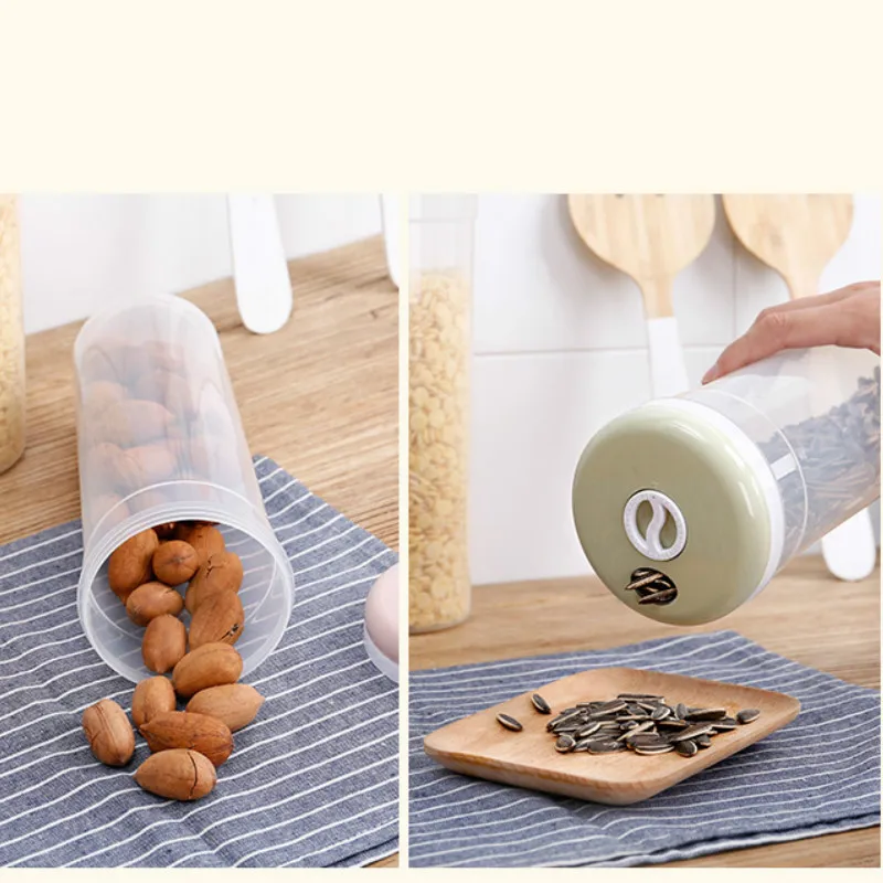 Household transparent food storage tanks grain storage box fresh storage sealed cans kitchen noodles box WF619914