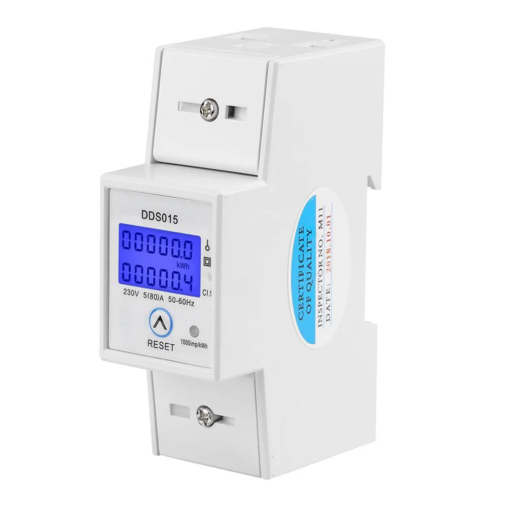 

DDS015M AC230V Single-phase Electric Meter with Reset Power Analyzer Multifunctional Voltage Ampere Watt Meter Power Consumption