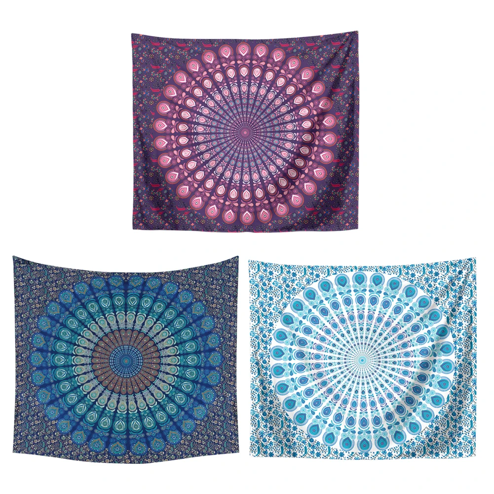 

Large Mandala Tapestry Wall Hanging Bohemian Beach Towel Wrinkle Resistance Blanket Yoga Mat Rug Shawl Picnic Mat