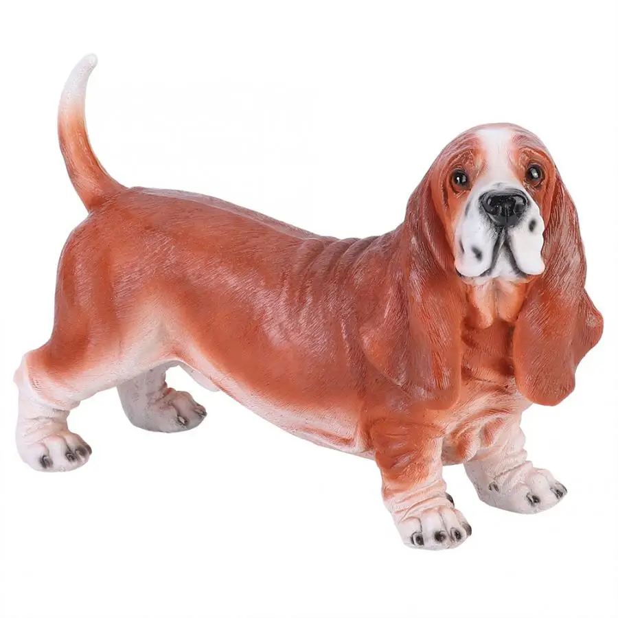 Мини статуя милой собаки скульптура украшения полимерная собака ручная работа