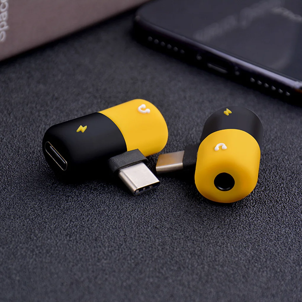 Переходник для наушников с Type C на 3 5 мм 2 в 1 аудиокабель USB конвертер адаптер