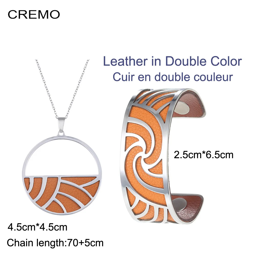 Cremo Очаровательное ожерелье сменный кожаный браслет ювелирное изделие DIY и Набор