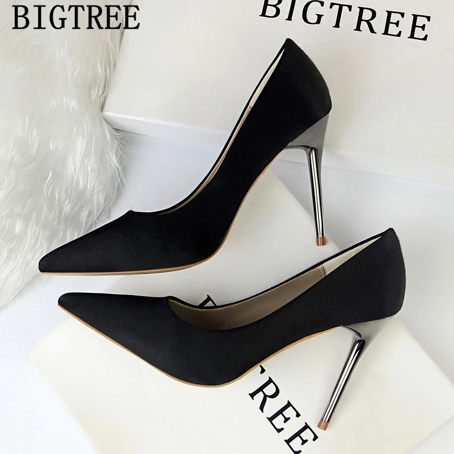 Туфли-лодочки женские на очень высоком каблуке с острым носком | Обувь