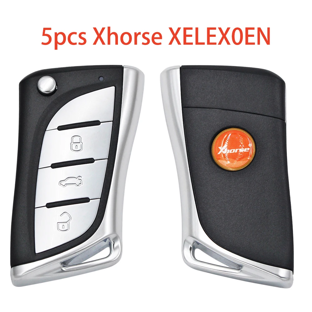

5pcs Xhorse XELEX0EN Universal Super Remote Key For Toyota For Lexus Flip 3 Buttons For VVDI2 VVDI Mini Key Tool English Version