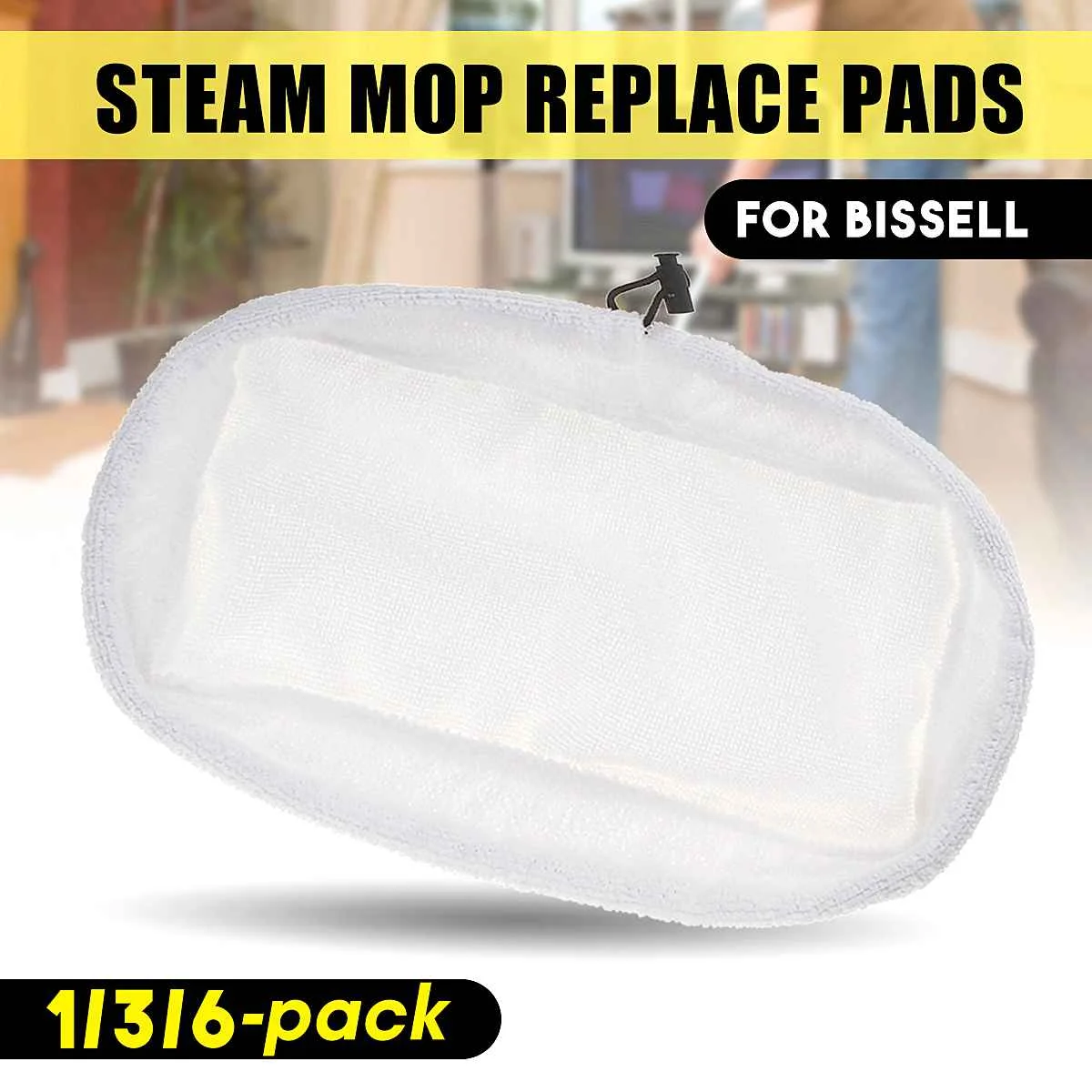 1/3/6 high quality replacement mop pad reusable steam mop pa