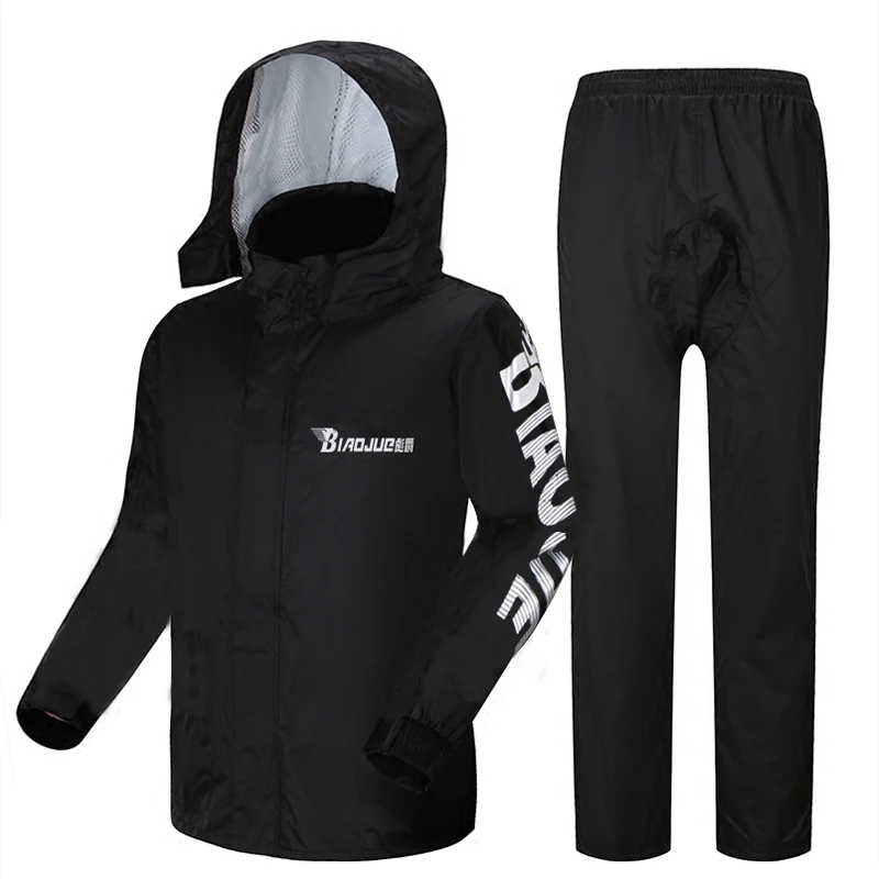 

Waterproof Adult Rain Coat Men Rain Pants Suit Male Jacket Thickened Double Outdoor Hiking Electric Motorcycle Raincoat Gift