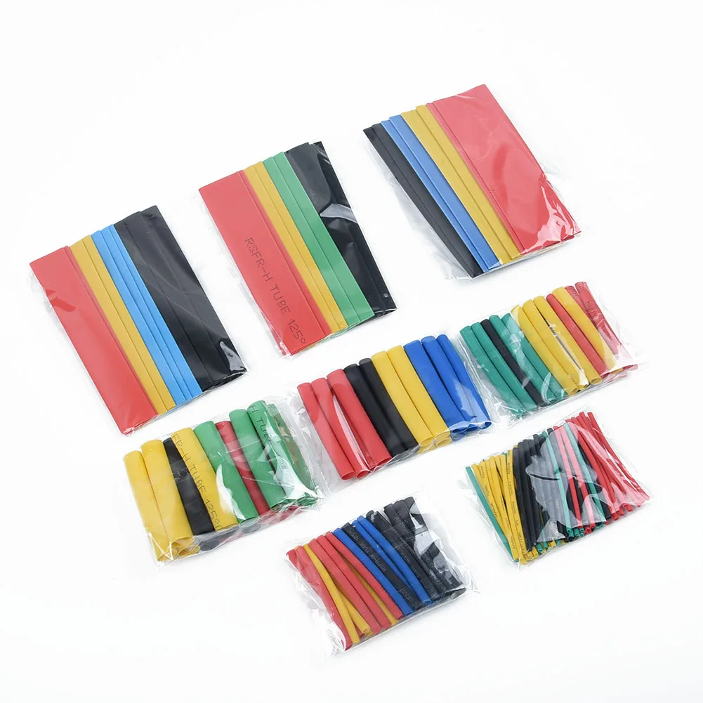 

164*Heat Shrink Tubing Insulation Shrinkable Tube Flame-retardant 5 Colors Electrical Wiring Accessories Cable Sleeves