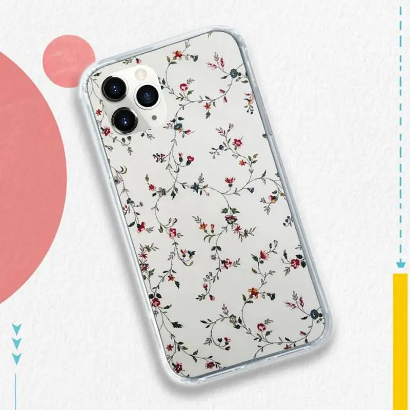 

Simple floral pattern fashion luxury painting Phone Case for iPhone 11 12 pro XS MAX 8 7 6 6S Plus X 5S SE 2020 XR