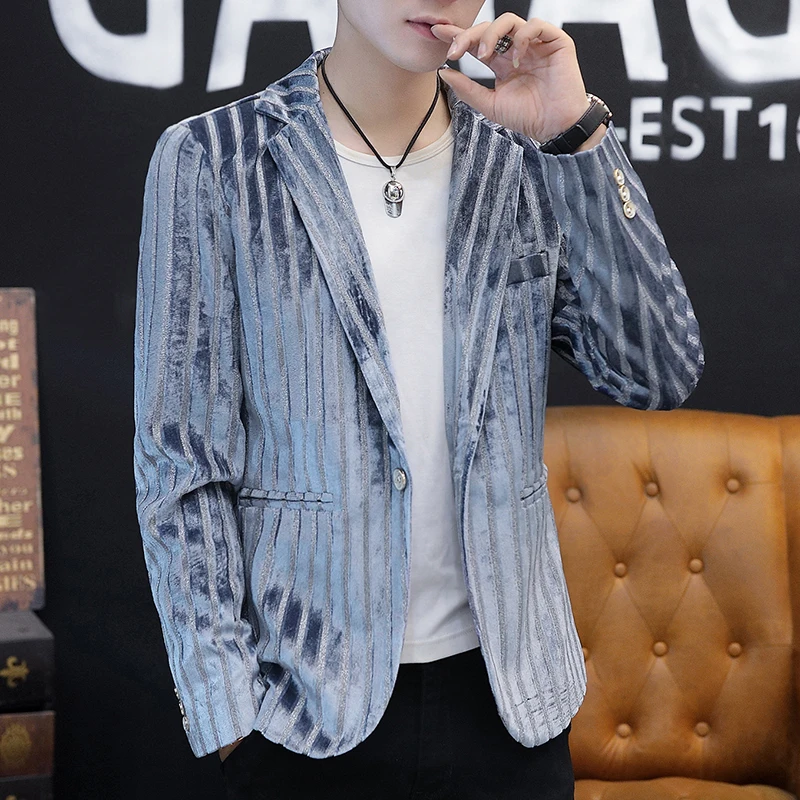 Мужской бархатный пиджак черный синий хаки золотой жакет размеры XXL XXXL | Мужская