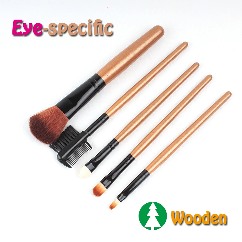 Wooden Gold 20 шт., наборы кистей для макияжа, основа, пудра, Косметические румяна, тени для век, красота, блеск, макияж, брус, косметический набор инструментов для красоты - Handle Color: Wooden Gold