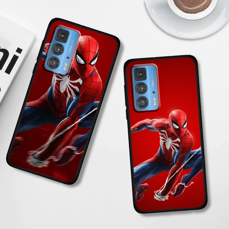 marvel sipderman painting for motorola moto g60 50 40 x3 e6i e7i power edge 20 pro lite fusion 5g 2021 soft black phone case free global shipping