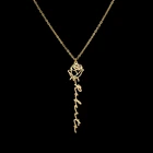 Ожерелье с именем цветка на заказ, чокер с именной табличкой из нержавеющей стали с индивидуальными буквами розы, кулон для любимой женщины, подарочное ювелирное изделие