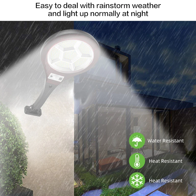 LED Solar Lamp Street Light Outdoor Waterproof PIR Motion Sensor Remote Control Wall Home Garden Road Spotlight | Освещение