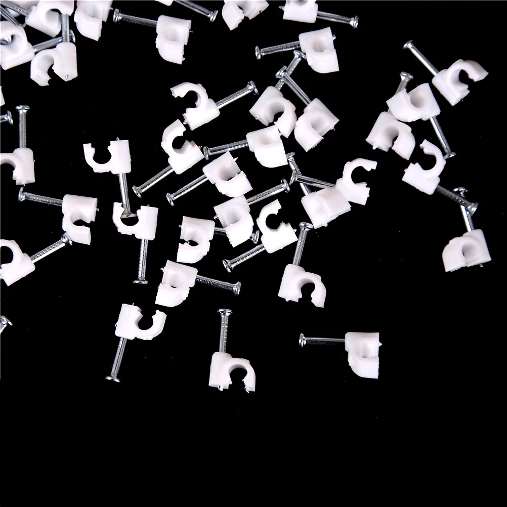 100 шт./пакет Круг Путь круг зажимы для кабеля провода ногтя лак ногтей