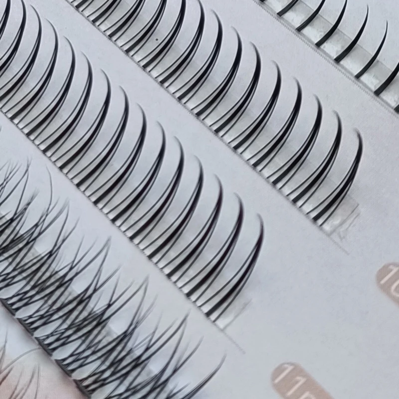 Отдельные ресницы смешанные нижние А-образной формы рыбий хвост накладные