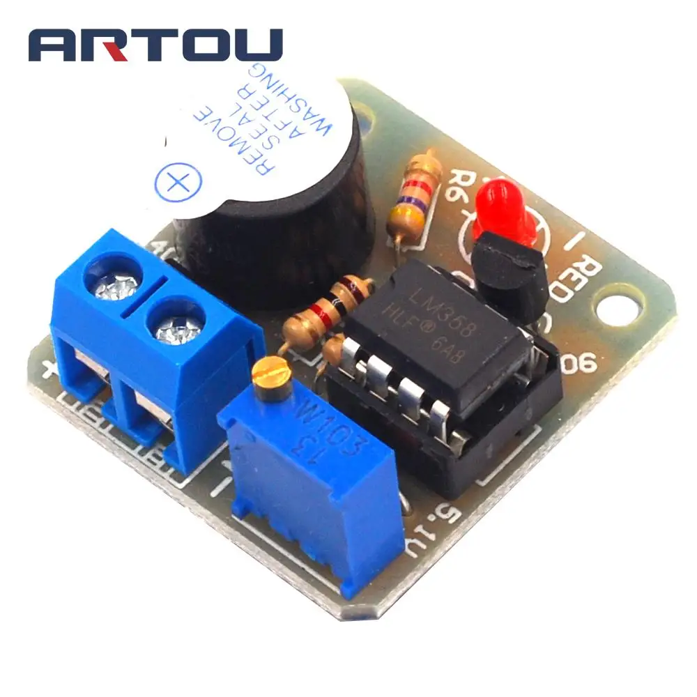 9 в/12 В батарея звук и светильник сигнализация от переразрядки Защита доска