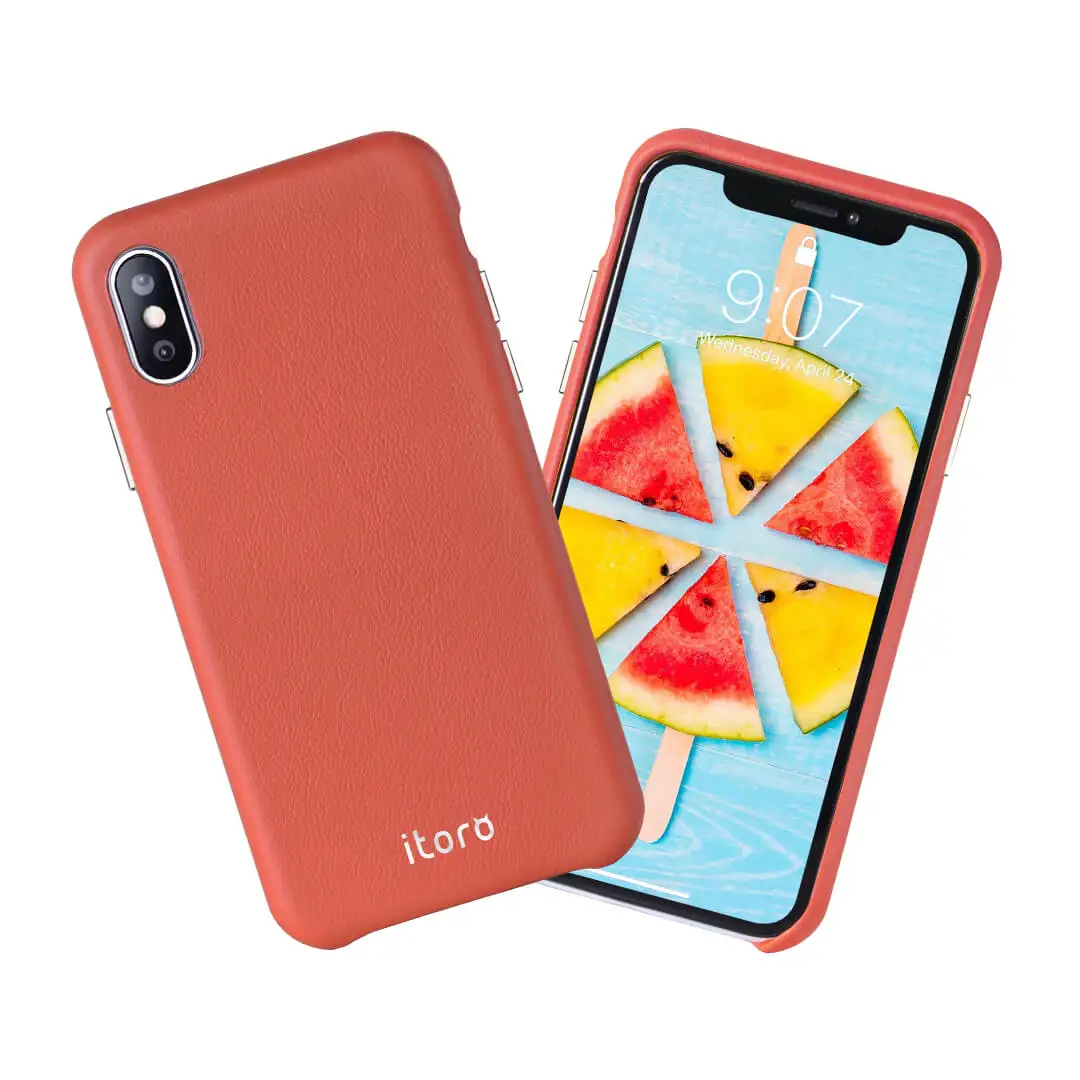 Xiaomi Italian Genuine Leather Phone Case Shockproof Bumper Phone Case For iPhone XS Max/XS/XR/X Shell With Cable Organizer