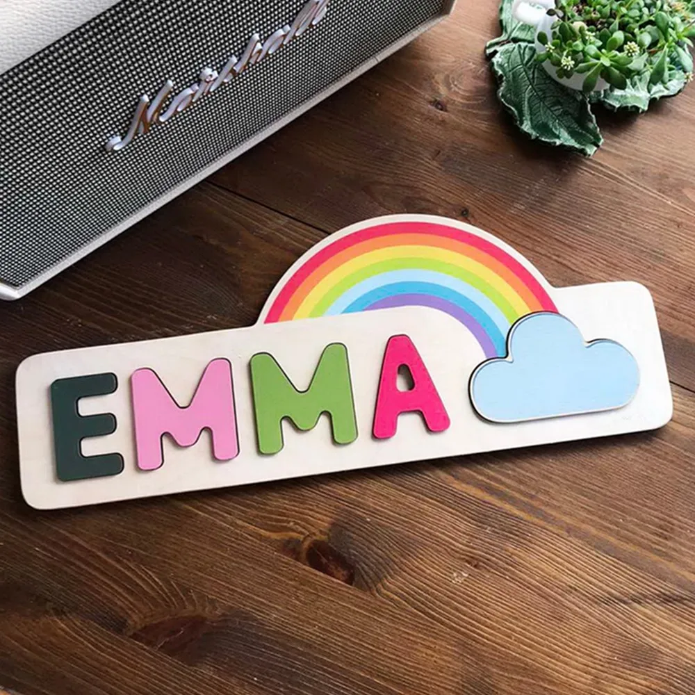 Детская Радужная головоломка с именем под заказ подарок персонализированный на