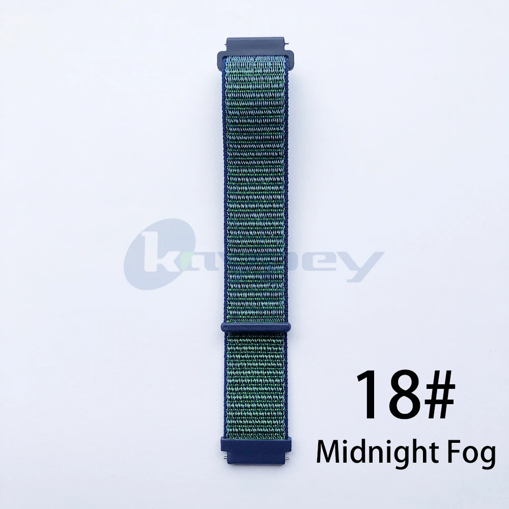 18 Нейлоновый ремешок-петля для оригинальных смарт-часов Xiaomi Huami Amazfit Bip BIT Lite Youth, носимый браслет, ремешок для часов Amazfit 20 мм - Цвет: 18