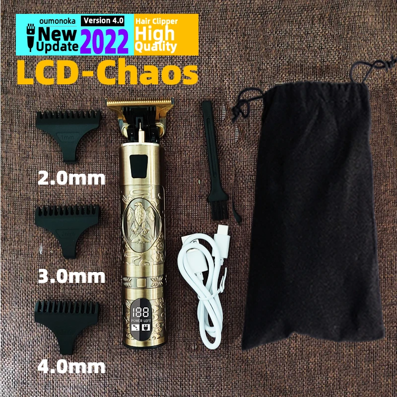 2022 Electric Hair Clipper Rechargeable 0mm Shaver Beard Trimmer Professional Men Cutting Machine Barber Cut | Бытовая техника
