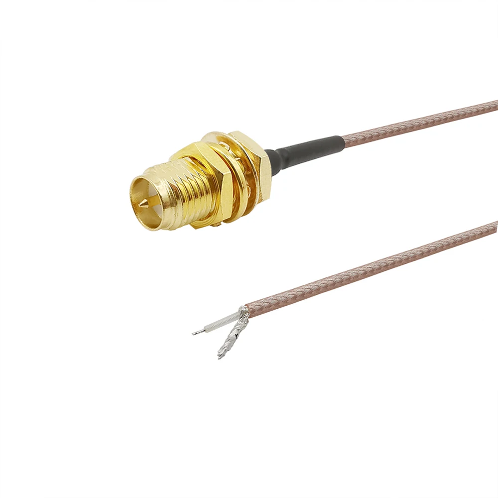 

RP SMA Female Bulkhead to PCB Solder RF Coaxial Connector RG178 Pigtail Cable For Router GPS GPRS 5-20cm