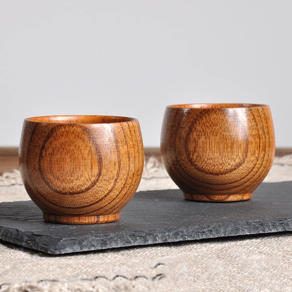 Комплект из 2 предметов красивый деревянный Чай Вино Кубок Чаша церемонии